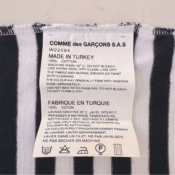 COMME des GARÇONS SHIRT Long Sleeve Border Stripe Tee, S - Picture 6 of 8